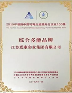 2019領(lǐng)跑中國可再生能源先行企業(yè)100強(qiáng) 綜合多能品牌